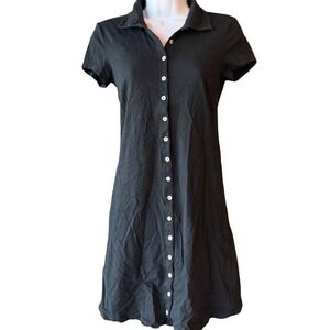&‎ Other Stories Stockholm Atelier US 4 Black Button Front Shirt Dress Cotton
